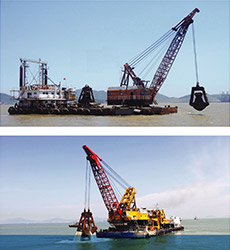 18立方抓斗式挖泥船